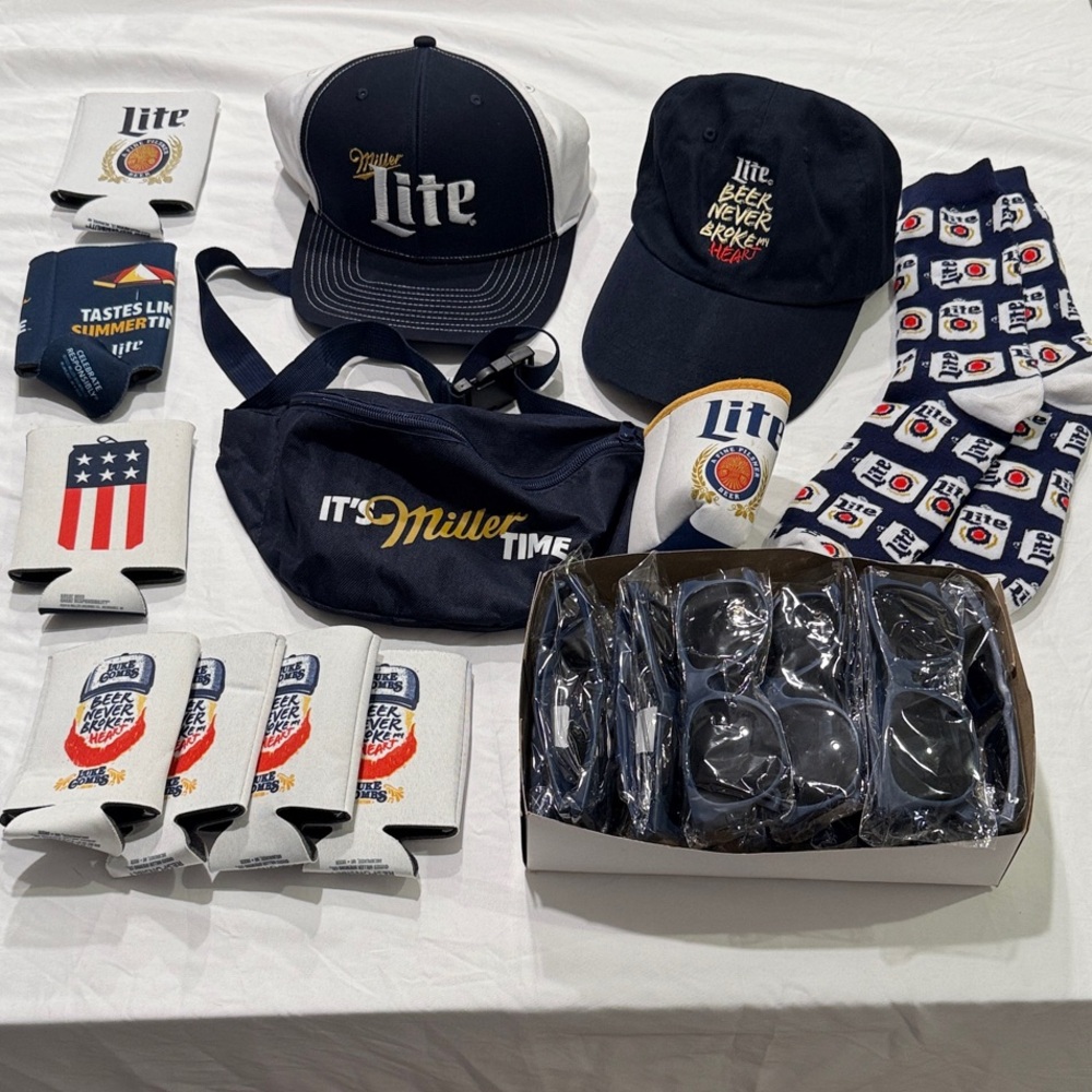 NWT | Miller Lite Hats & Accessories Kit